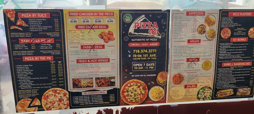 Pizza 101 Menu image 3